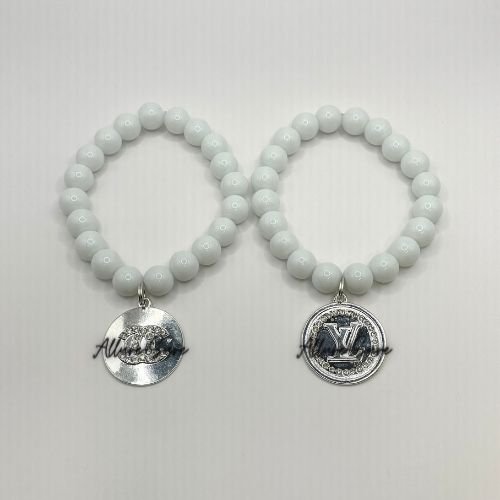 White Bead Luxury Bracelets (1pc)