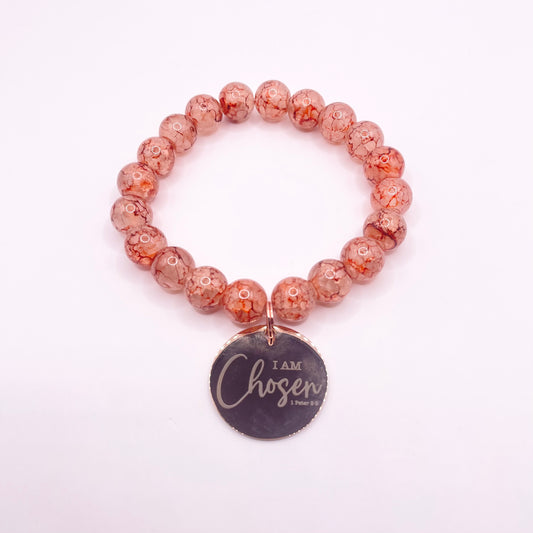 Amber with Rose Gold Charm