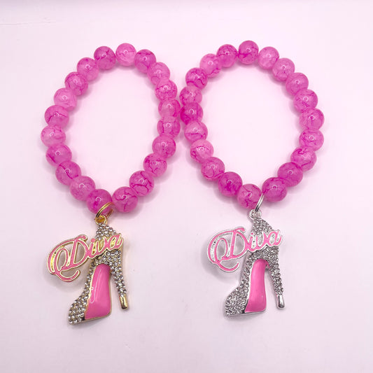 Diva Shoe Pink Bracelet (1pc)