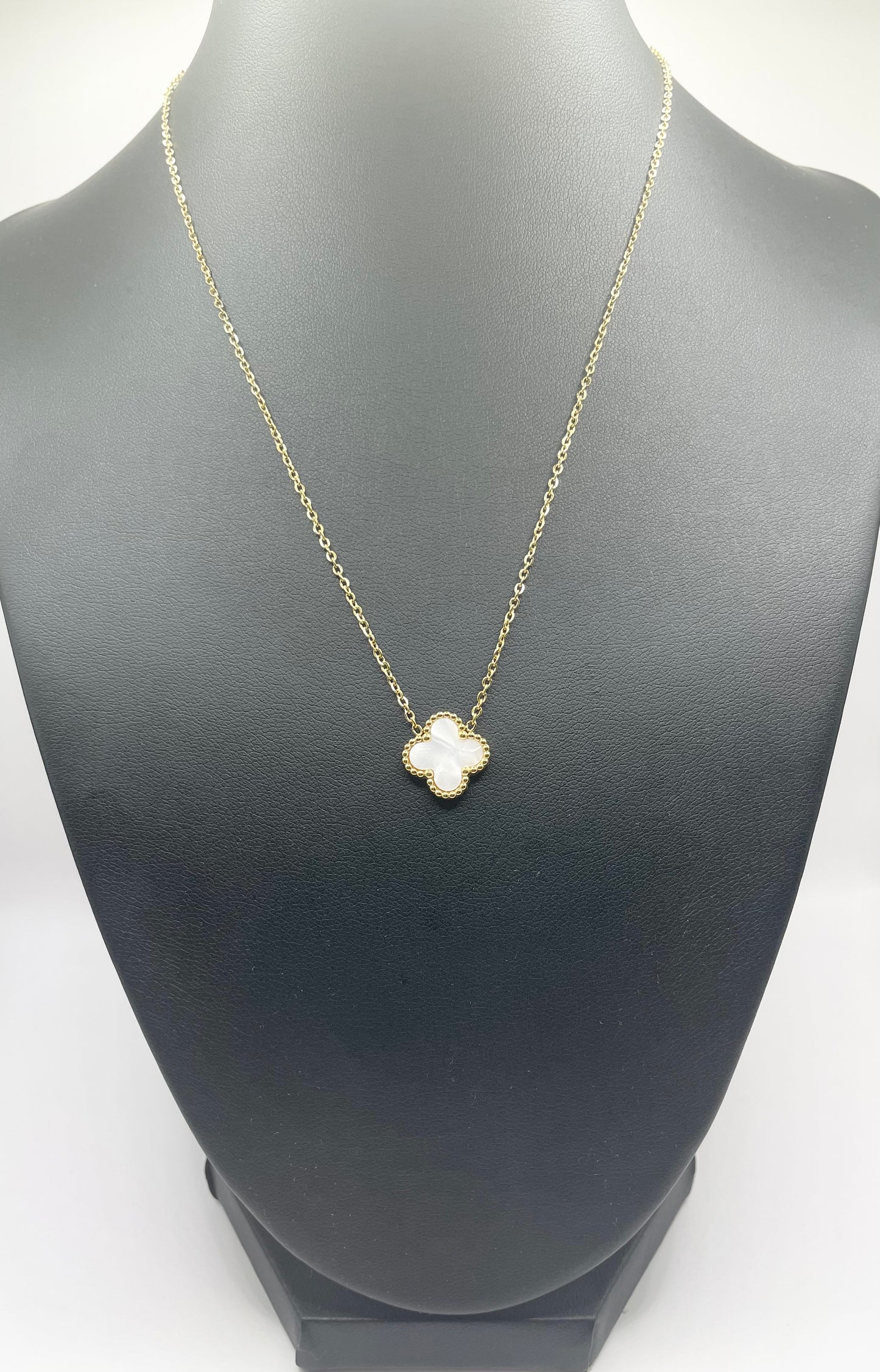 Colored Clover Necklace 18k Gold Plated
