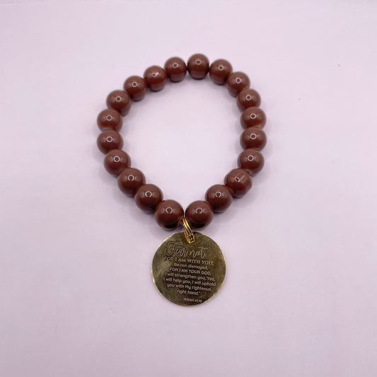 Brown with Gold Charm