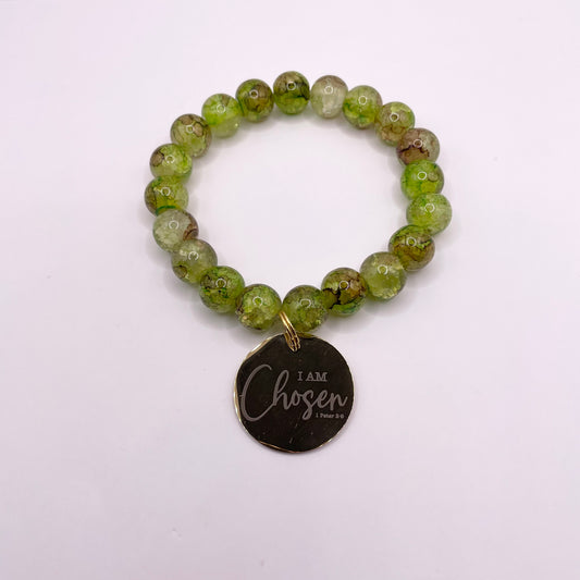 Forest Green with Gold charm