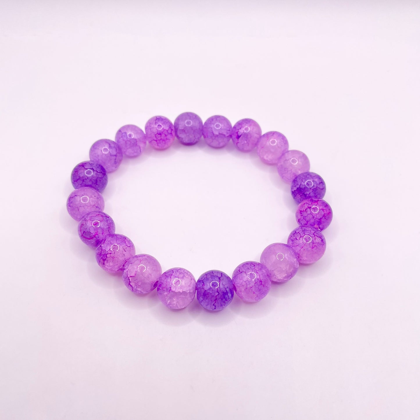 Purple and Pink Cloud Bead Bracelets