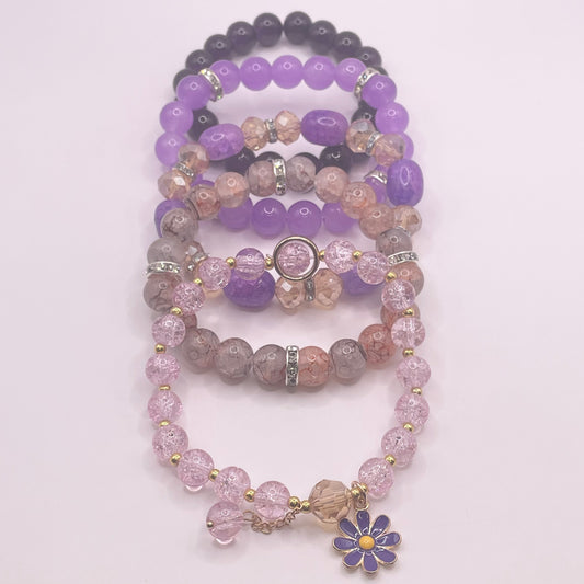 Purple Bracelets set 5pc