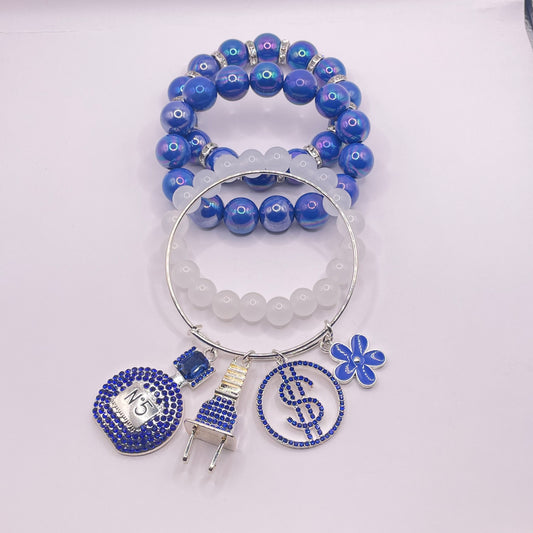 Royal Blue Bracelet Set (4pc)